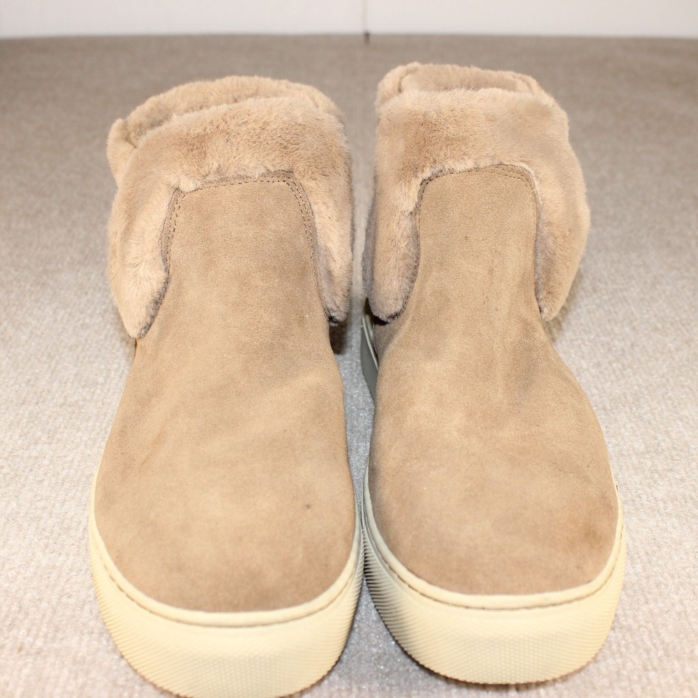 Cougar Duffy Mushroom Suede Waterproof Faux Fur Winter Boots Womens 11 Tan